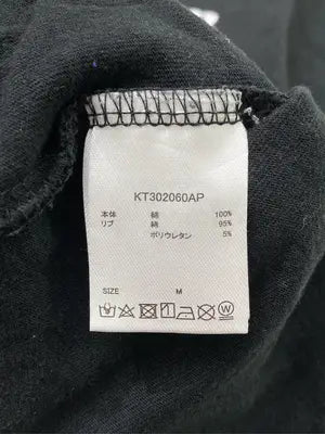 Adoon plain/アドーンプレーン/Tシャツ/カットソー/トップス/ブラック/M