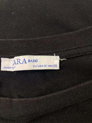 ZARA BASIC/ザラベーシック/Tシャツ/カットソー/トップス/ブラック/M