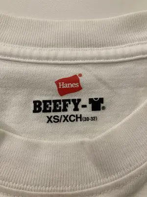 Hanes' BEEFY/ヘインズビーフィー/Tシャツ/カットソー/トップス/ホワイト/XS