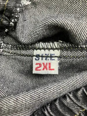 デニムパンツ/パンツ/ブラック/2XL