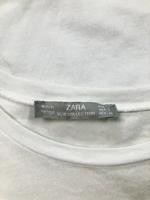 ZARA/ザラ/Tシャツ/カットソー/トップス/ホワイト/USA S