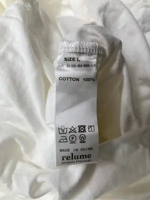 relume/レリューム/Tシャツ/カットソー/トップス/ホワイト/L