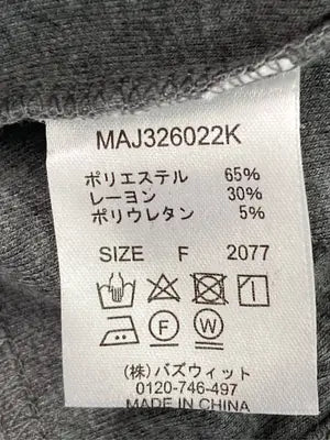 Tシャツ/カットソー/トップス/グレー/F
