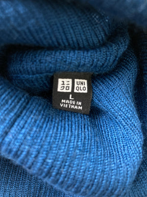 UNIQLO/ユニクロ/ニット/セーター/トップス/ブルー/L