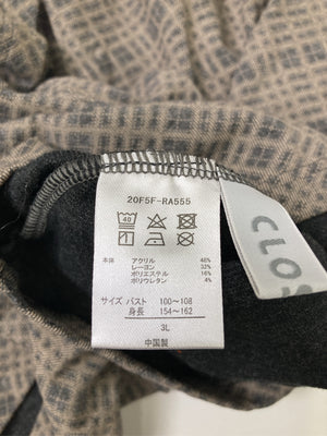 CLOSSHI/クロッシー/Tシャツ/カットソー/トップス/グレー/3L