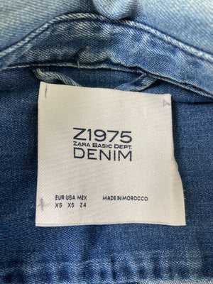 ZARA/ザラ/シャツ/ブラウス/トップス/ブルー/EUR XS/USA XS/MEX 24