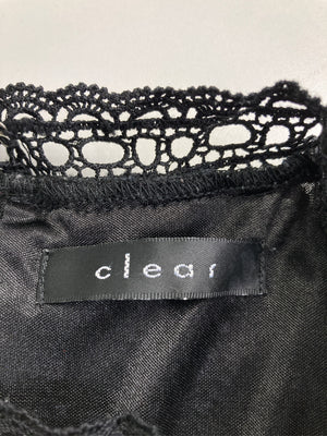 clear/クリア/Tシャツ/カットソー/トップス/ブラック/F