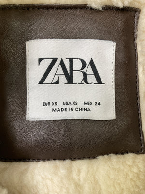 ZARA/ザラ/ベスト/トップス/ブラウン/EUR XS/USA XS/MEX 24