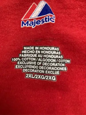Majestic/マジェスティック/Tシャツ/カットソー/トップス/レッド/2XL