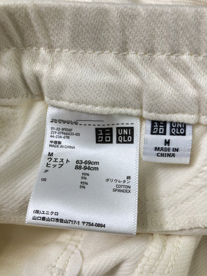 UNIQLO/ユニクロ/スラックス/パンツ/ホワイト/M ウエスト63~69cm ヒップ88~94cm