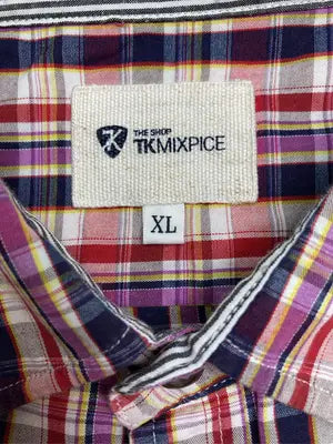 TK MIXPICE/ティーケーミクスパイス/シャツ/ブラウス/トップス/レッド/XL