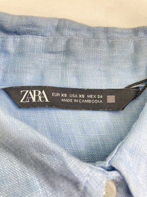 ZARA/ザラ/シャツ/ブラウス/トップス/スカイブルー/EUR XS/USA XS/MEX 24