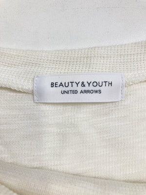BEAUTY&YOUTH/ビューティーアンドユース/Tシャツ/カットソー/トップス/ホワイト