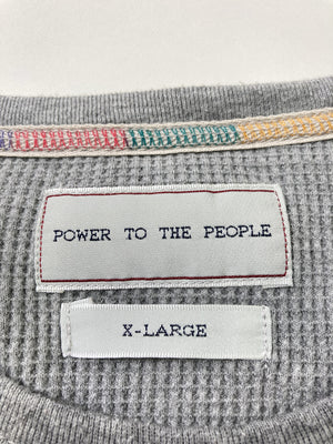POWER TO THE PEOPLE/パワートゥザピープル/Tシャツ/カットソー/トップス/グレー/X-LARGE