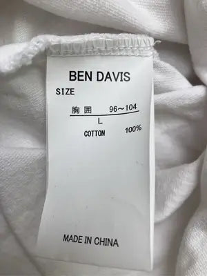 BEN DAVIS/ベンデイビス/Tシャツ/カットソー/トップス/ホワイト/L