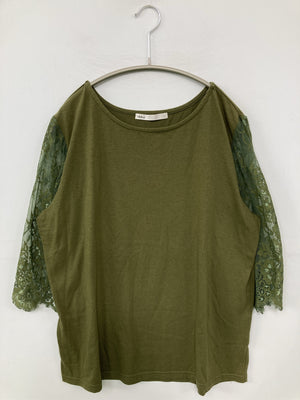 ikka/イッカ/Tシャツ/カットソー/トップス/カーキ/L