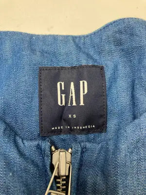 GAP/ギャップ/ノーカラージャケット/ジャケット/アウター/ブルー/XS