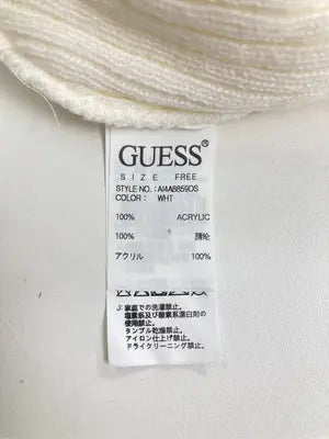 GUESS/ゲス/ニットキャップ/ビーニー/帽子/ホワイト/FREE