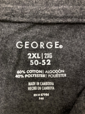 GEORGE/ジョージ/ポロシャツ/トップス/グレー/2XL