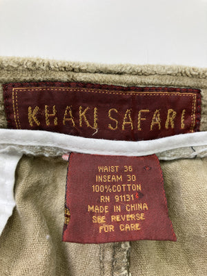 KHAKI SAFARI/スラックス/パンツ/ブラウン/WAIST 36 INSEAM 30