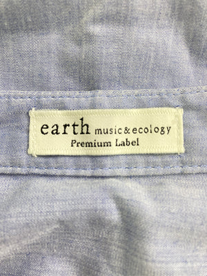 earth music&ecology/アースミュージックアンドエコロジー/シャツワンピース/ワンピース/ドレス/ブルー/F