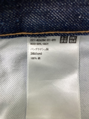 UNIQLO JEANS/ユニクロジーンズ/デニムパンツ/パンツ/ネイビー/24(61cm)
