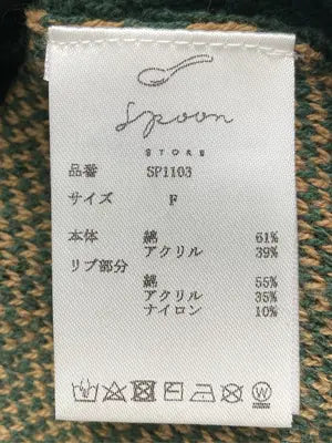 spoon/スプーン/カーディガン/ボレロ/トップス/グリーン/F