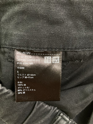 UNIQLO/ユニクロ/カーゴパンツ/パンツ/ブラック/S ウエスト60-66cm ヒップ85-91cm