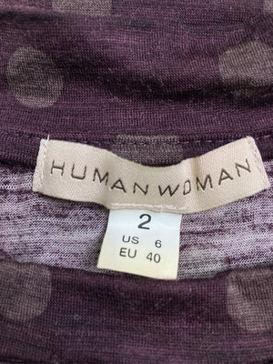 HUMAN WOMAN/ヒューマンウーマン/Tシャツ/カットソー/トップス/パープル/2