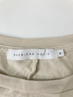 AMERICAN HOLIC/アメリカンホリック/Tシャツ/カットソー/トップス/ベージュ/M