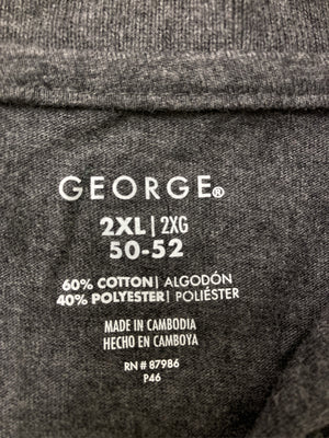 GEORGE/ジョージ/ポロシャツ/トップス/グレー/2XL