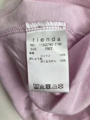 rienda/リエンダ/Tシャツ/カットソー/トップス/ピンク/F