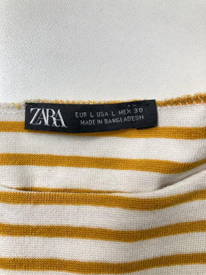 ZARA/ザラ/Tシャツ/カットソー/トップス/イエロー/L