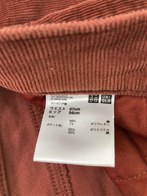 UNIQLO/ユニクロ/スラックス/パンツ/ブラウン/ウエスト67cm ヒップ94cm