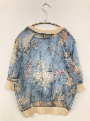 ZARA BASIC/ザラベーシック/Tシャツ/カットソー/トップス/スカイブルー/XS