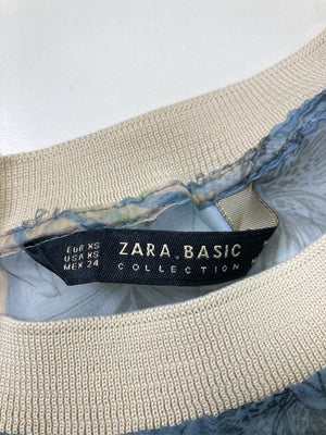 ZARA BASIC/ザラベーシック/Tシャツ/カットソー/トップス/スカイブルー/XS