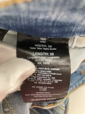 RAW/ロゥ/デニムパンツ/パンツ/ブルー/WIDTH 33 LENGTH 32