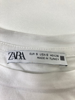ZARA/ザラ/Tシャツ/カットソー/トップス/ホワイト/EUR S/USA S/MEX 26