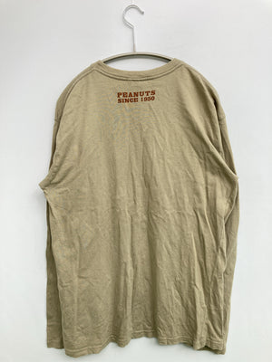 PEANUTS/ピーナッツ/Tシャツ/カットソー/トップス/ベージュ/L