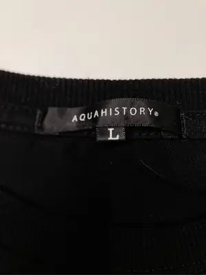 AQUAHISTORY/Tシャツ/カットソー/トップス/ブラック/L