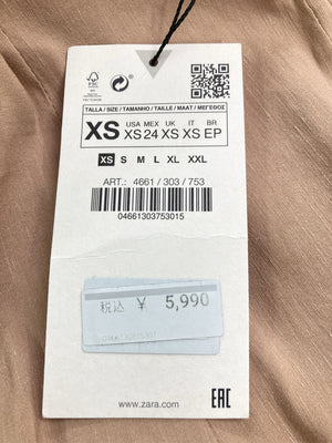 ZARA/ザラ/ワンピース/ワンピース/ドレス/ベージュ/XS