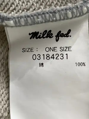 MILK FED./ミルクフェド/パーカー/トップス/グレー/ONE SIZE