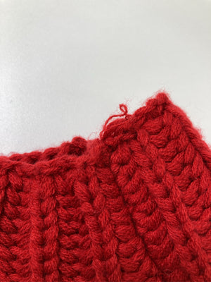 ニット/セーター/トップス/レッド/L