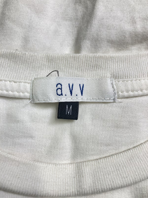 a.v.v/アーヴェヴェ/Tシャツ/カットソー/トップス/アイボリー/M