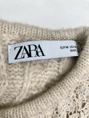 ZARA/ザラ/ニット/セーター/トップス/ベージュ/EUR M/USA M/ MEX 28