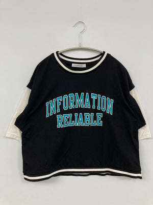 Leahmatin/Tシャツ/カットソー/トップス/ブラック/L