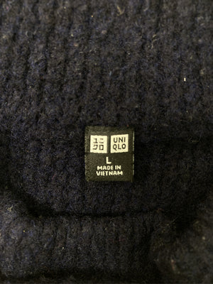 UNIQLO/ユニクロ/ニット/セーター/トップス/ネイビー/L