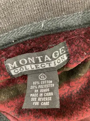 montage/ポロシャツ/トップス/レッド/XL