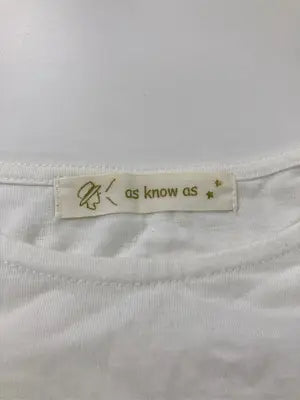 as know as/アズノゥアズ/Tシャツ/カットソー/トップス/ホワイト