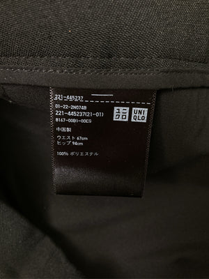 UNIQLO/ユニクロ/スラックス/パンツ/ブラック/ウエスト67cm ヒップ94cm